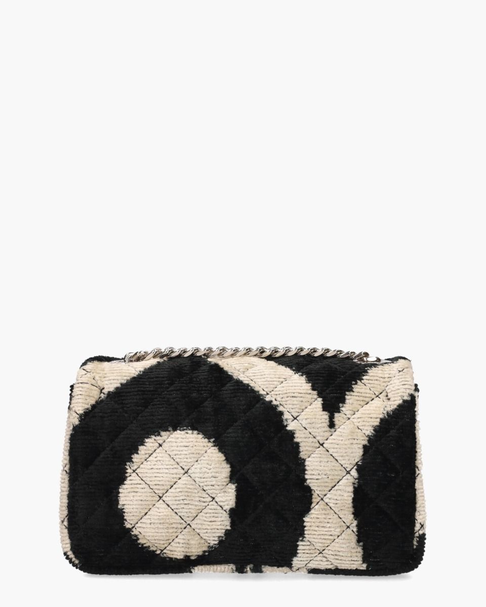 Mini Velvet Bandita Bag 010 Zwart/Off-White Tas