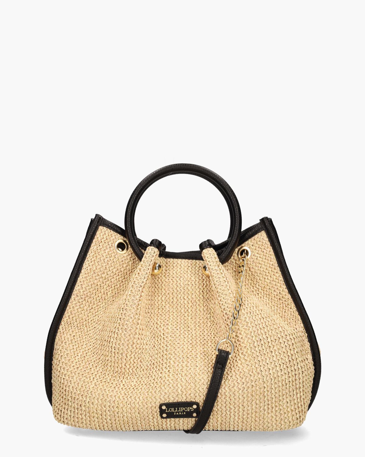 Lollipops Loreto Handbag Ecru Zwart Tas Van Arendonk