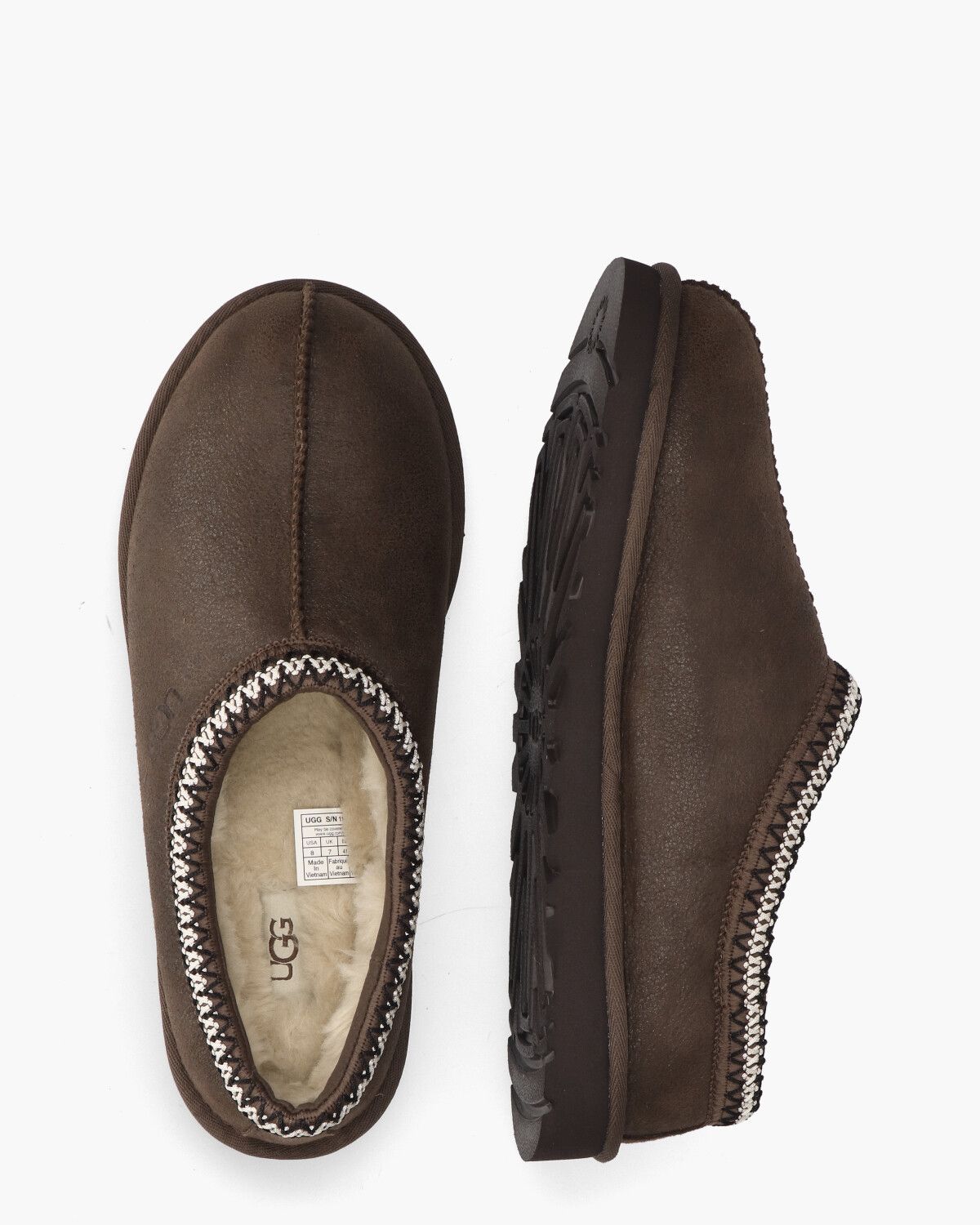 Tasman Distressed Slipper Burnt Cedar Herenpantoffels
