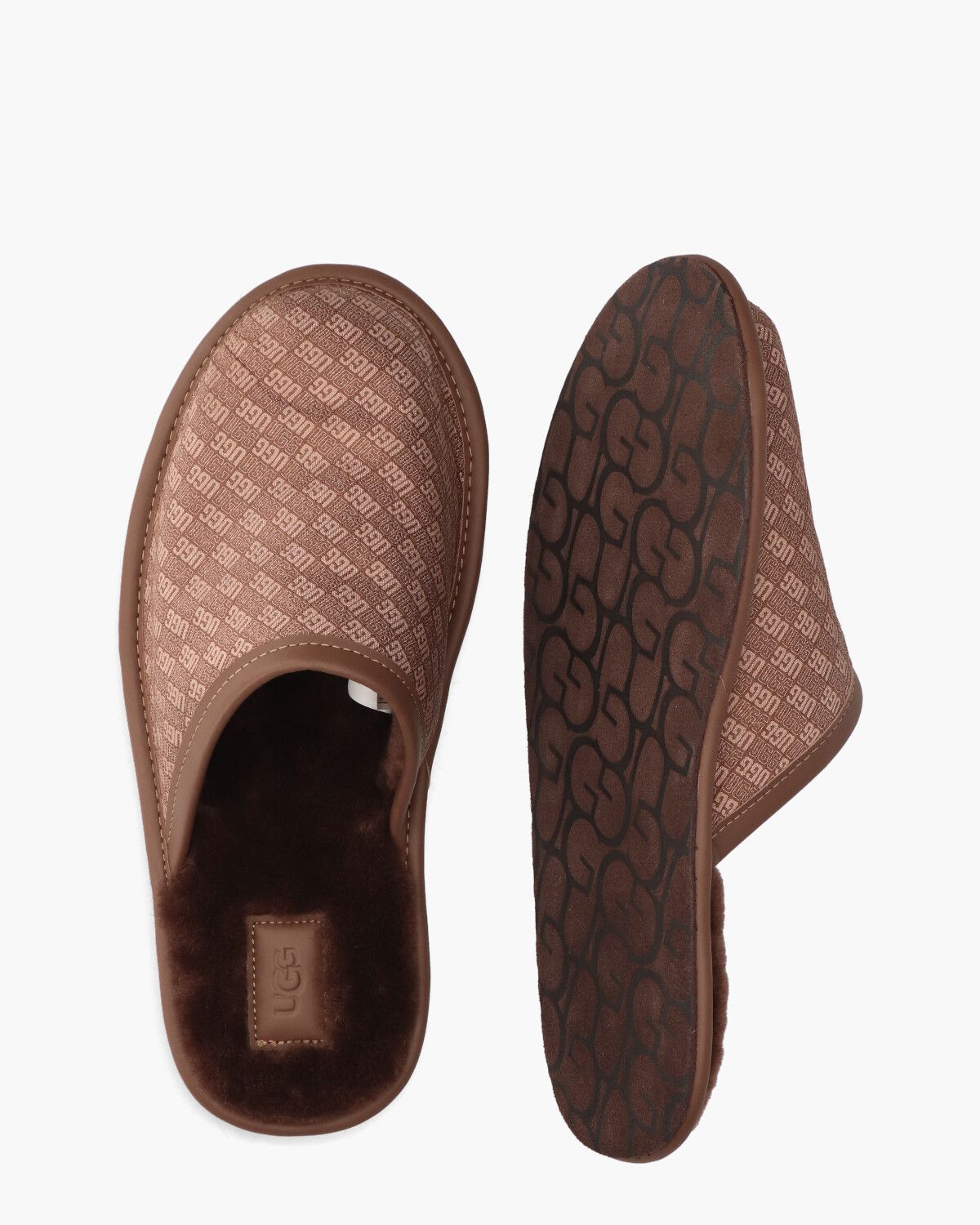Scuff Logo Jacquard Bruin Herenpantoffels