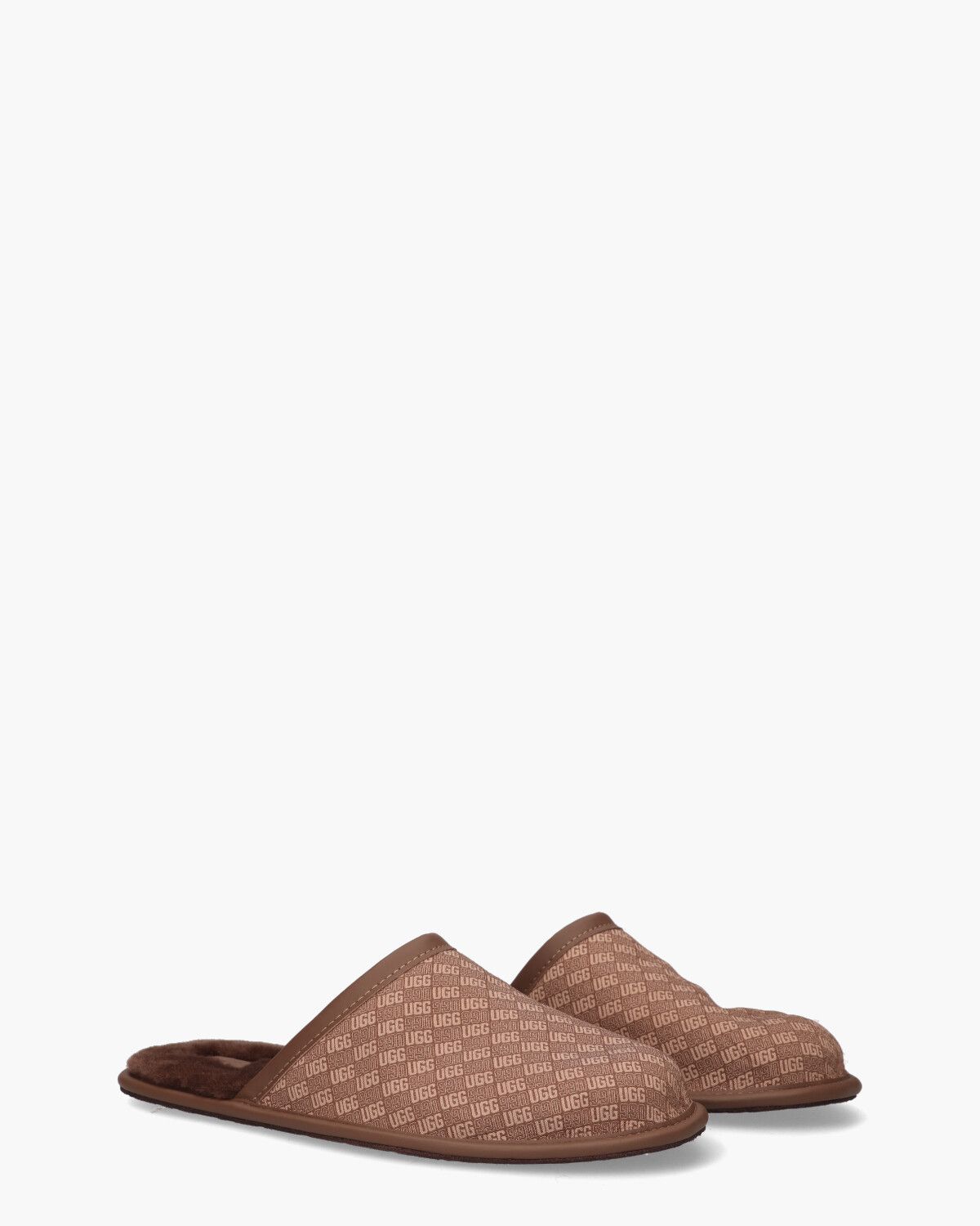 Scuff Logo Jacquard Bruin Herenpantoffels