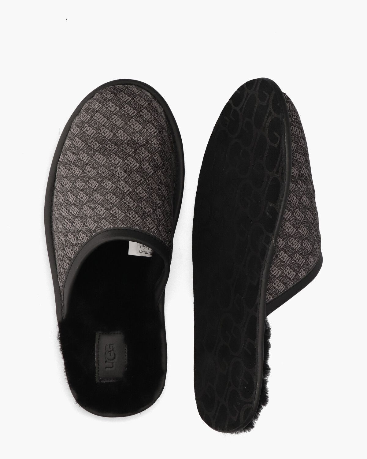 Scuff Logo Jacquard Zwart Herenpantoffels