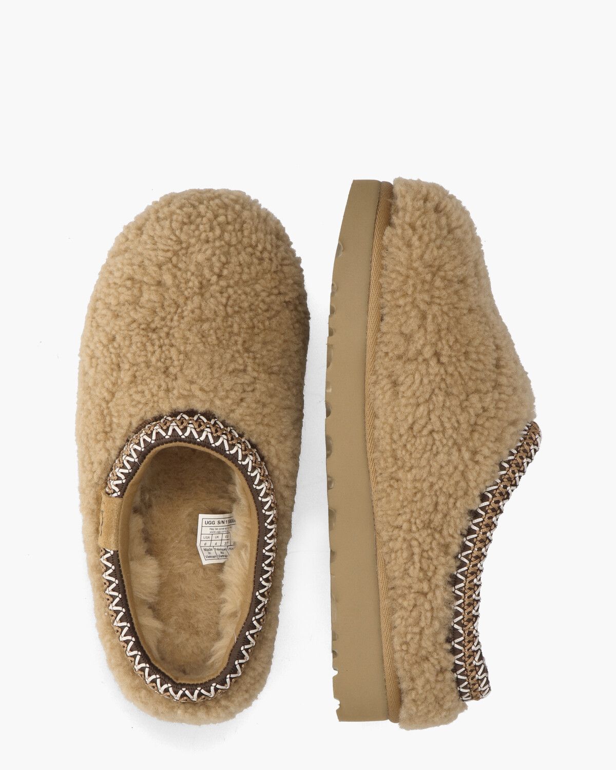 Tasman Maxi Curly Slipper Chestnut Damespantoffels