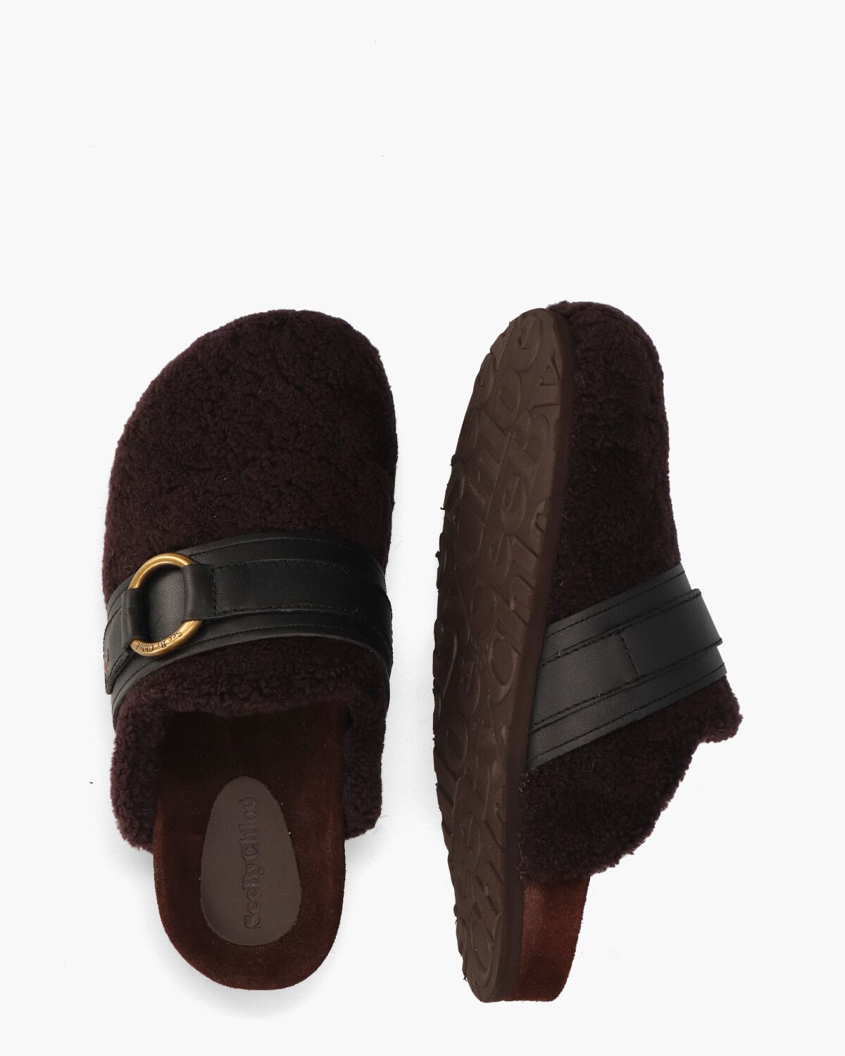 Gema Donkerbruin Damesslippers