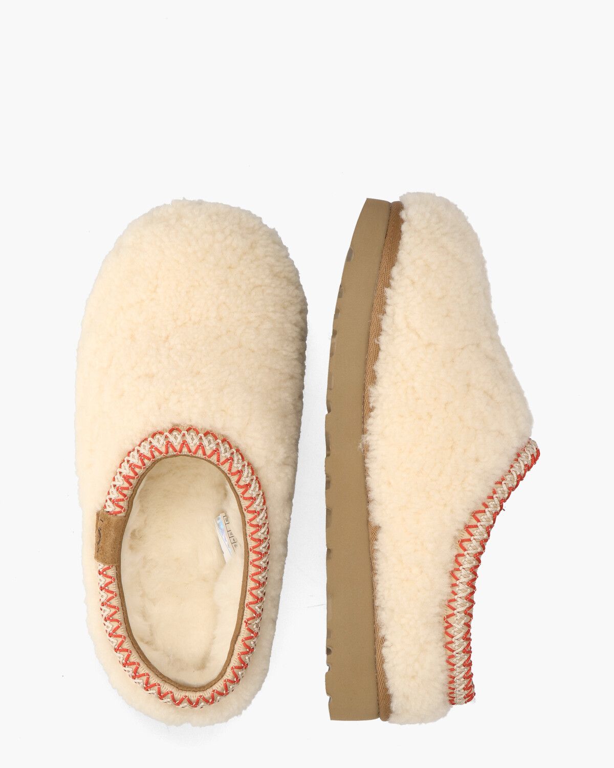 Tasman Maxi Curly Slipper Natural Damespantoffels