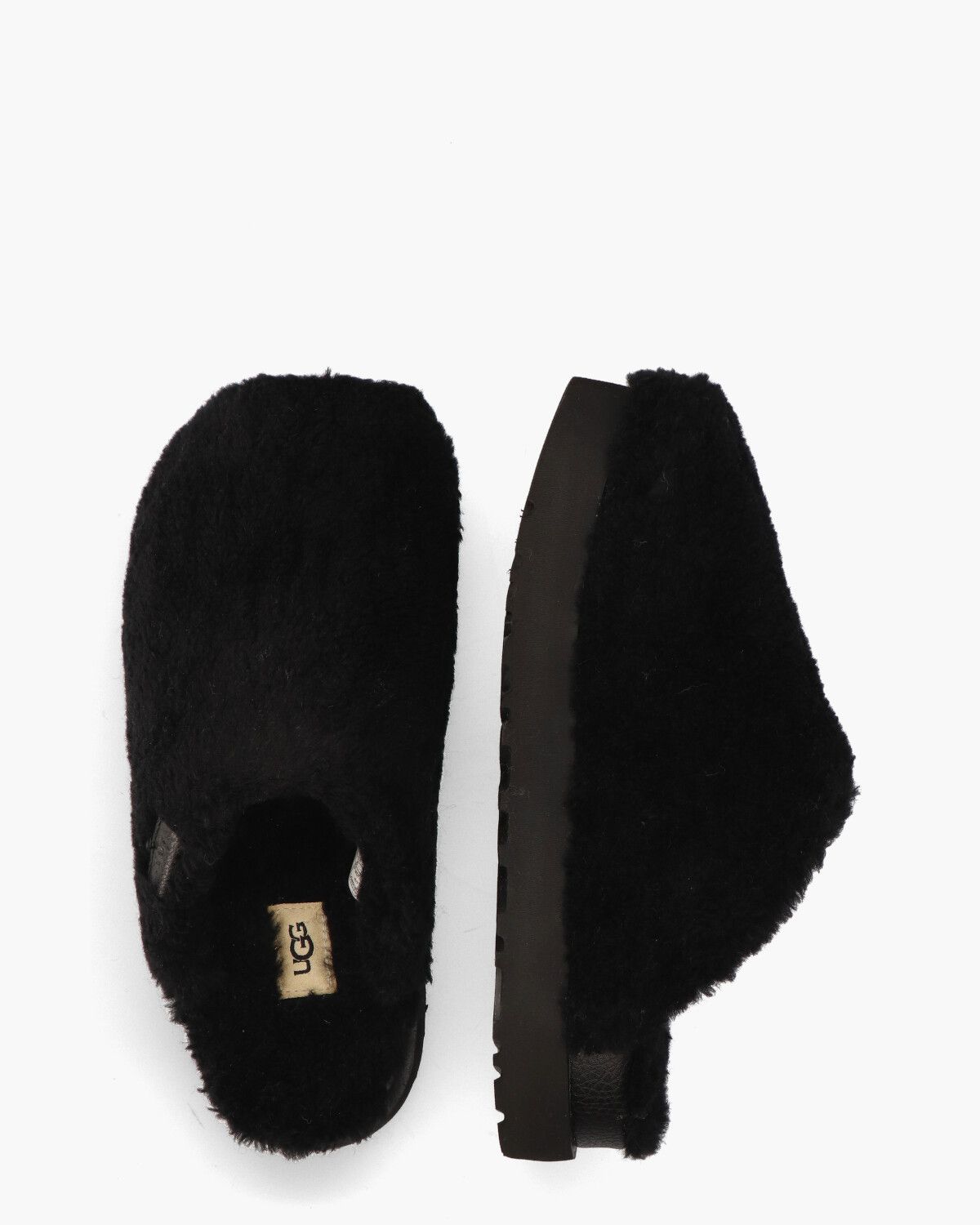 Fuzz Sugar Slide Zwart Damespantoffels