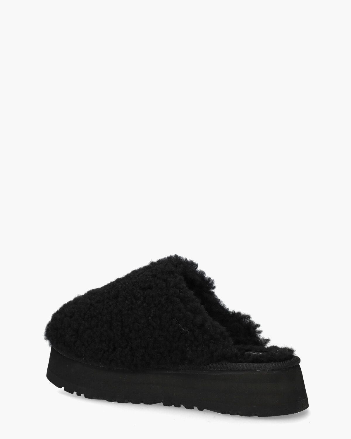 Maxi Curly Platform Slipper Black Damespantoffels