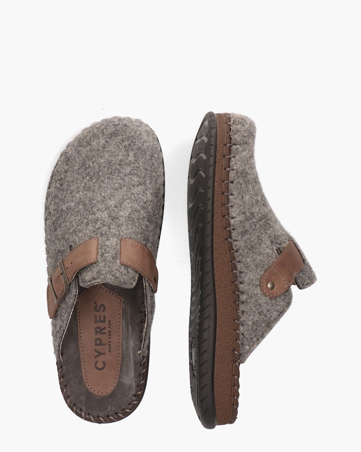 Nas Grijs Herenpantoffels