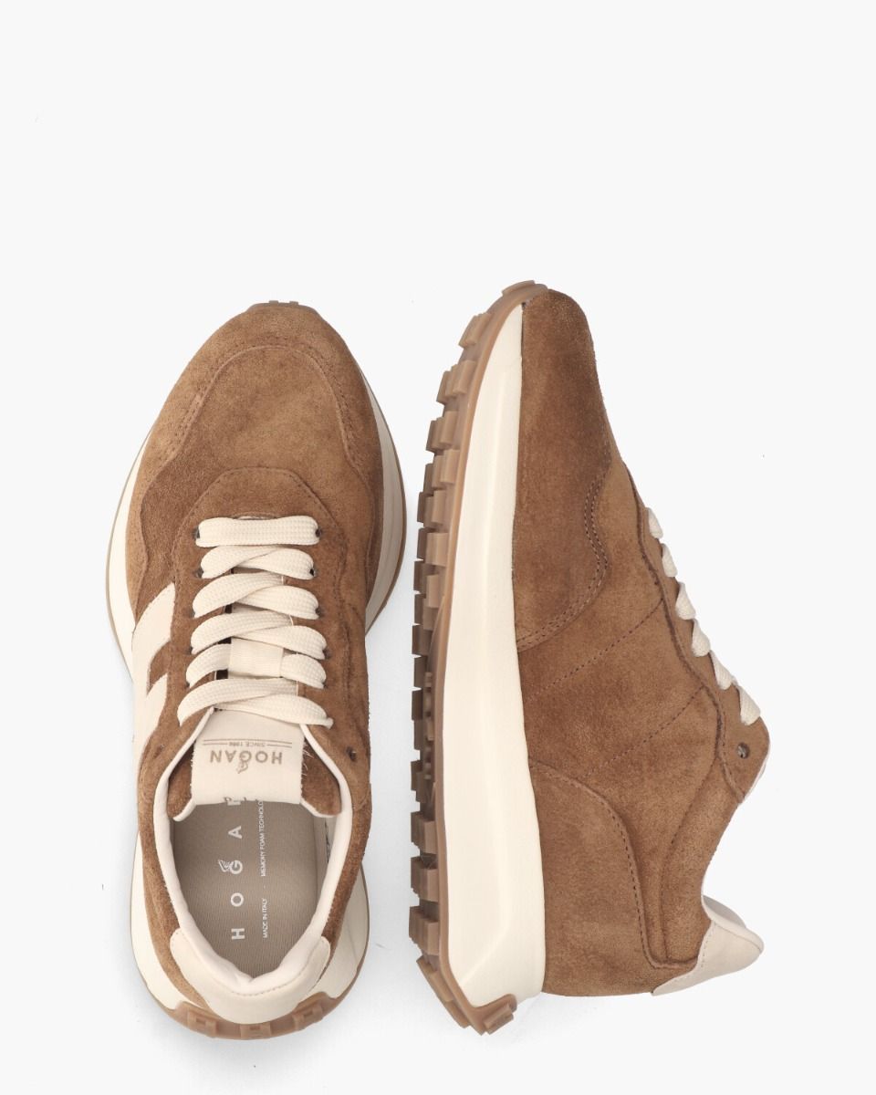 H641 Cognac Damessneakers