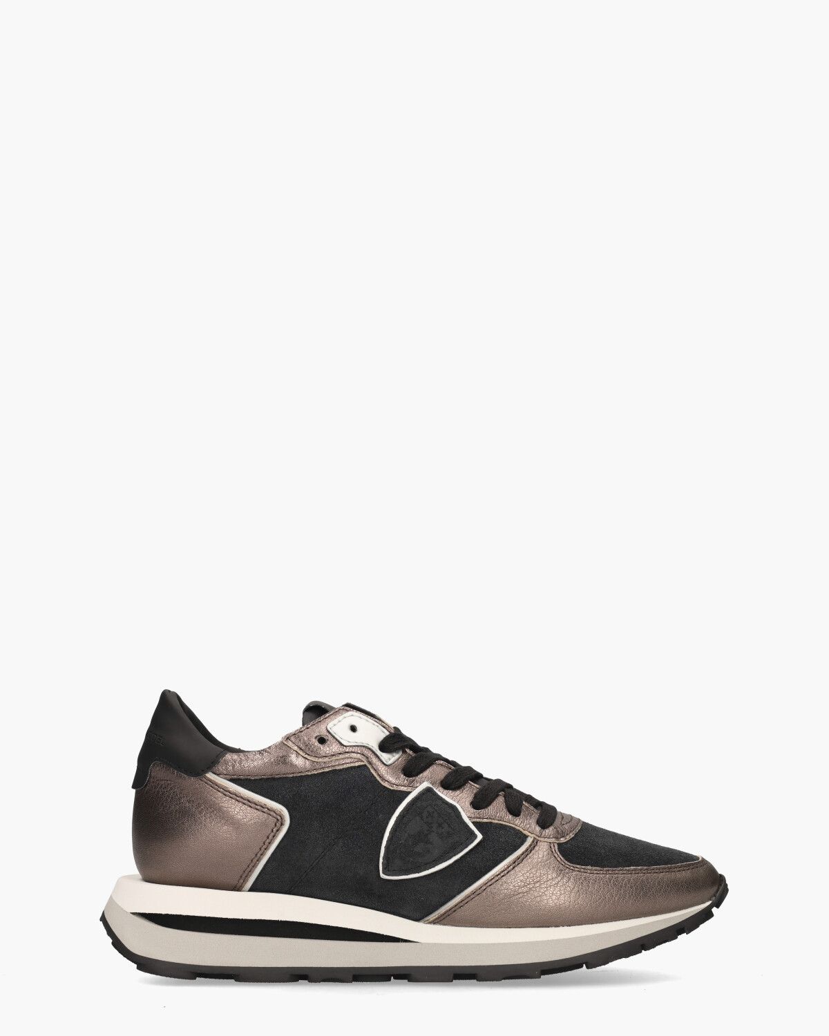 Tropez Haute Zwart/Brons Damessneakers