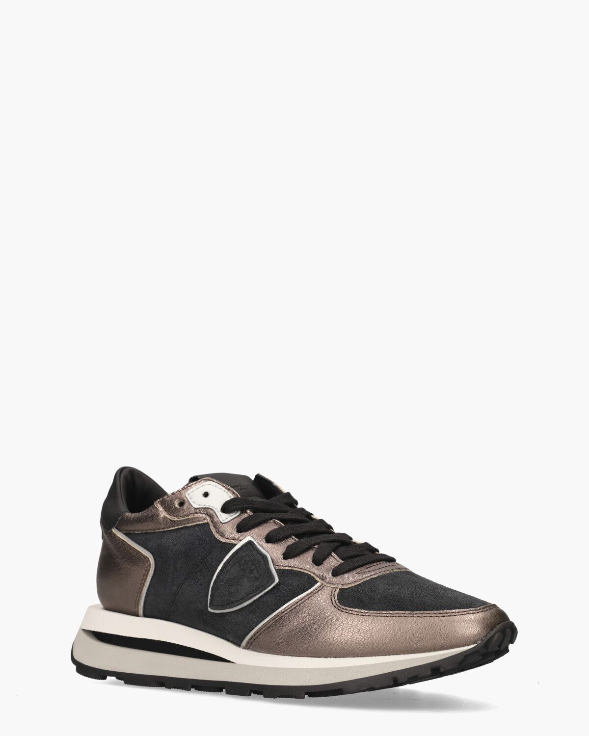 Tropez Haute Zwart/Brons Damessneakers