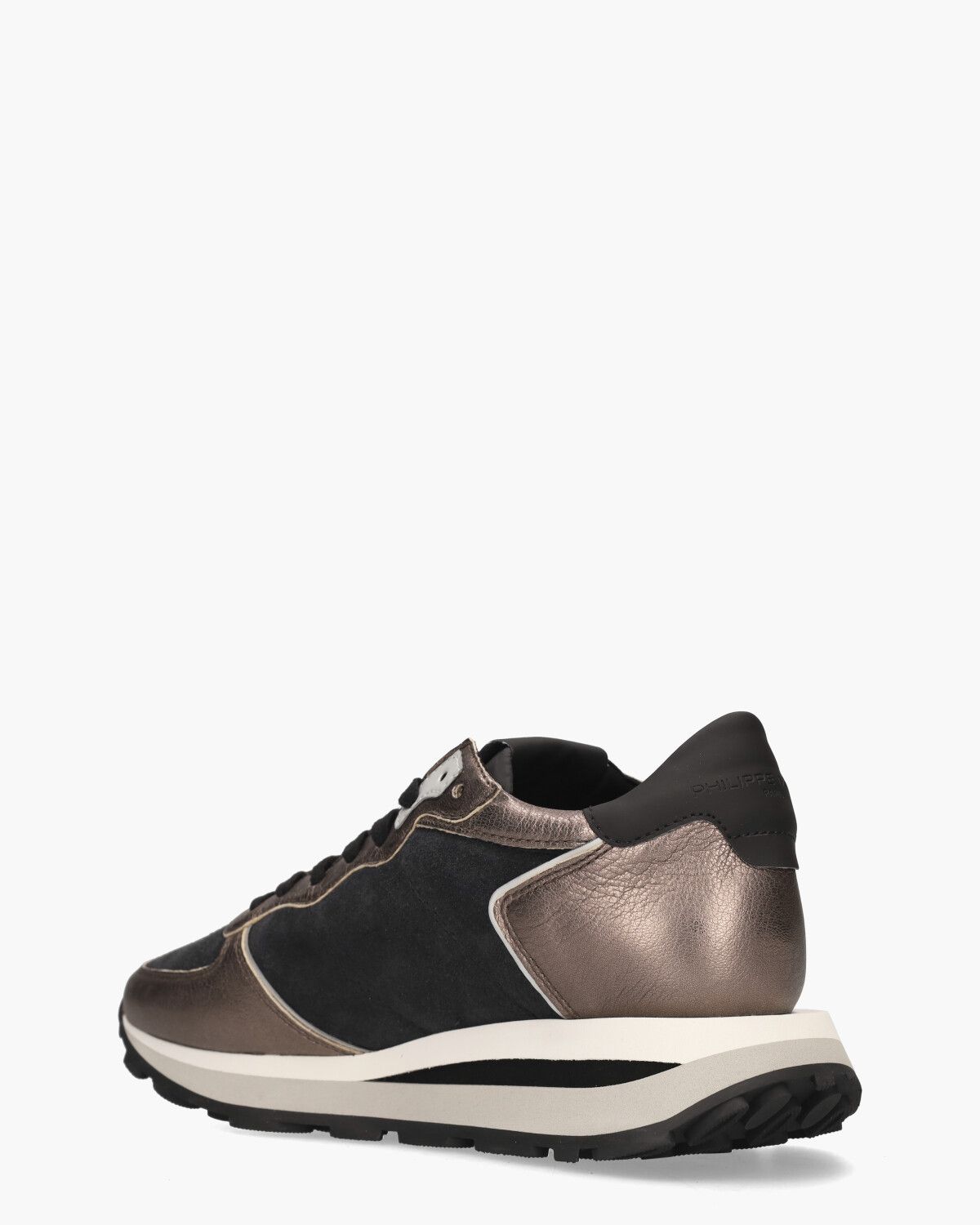 Tropez Haute Zwart/Brons Damessneakers