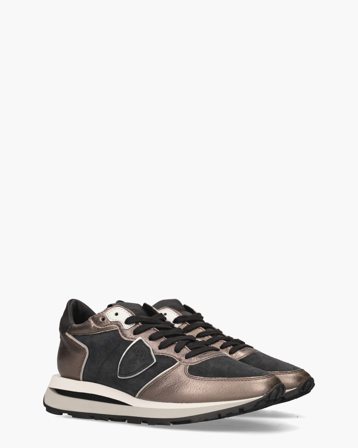 Tropez Haute Zwart/Brons Damessneakers