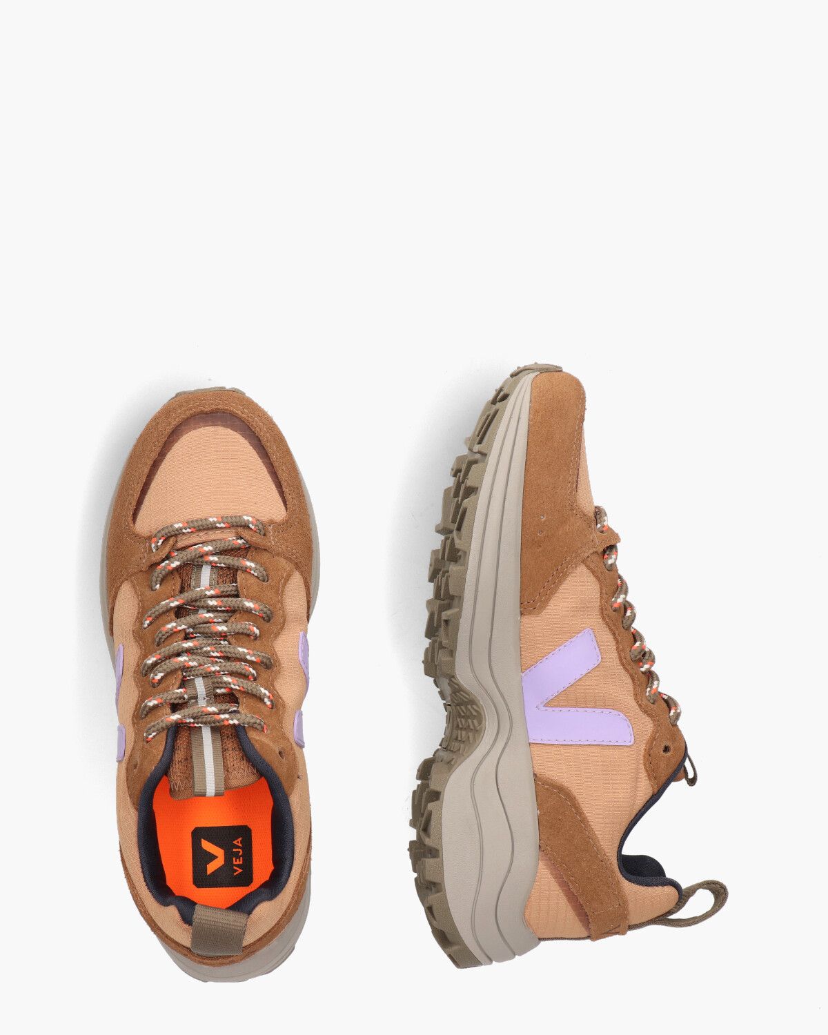 Venturi Ripstop Bruin/Lila Damessneakers