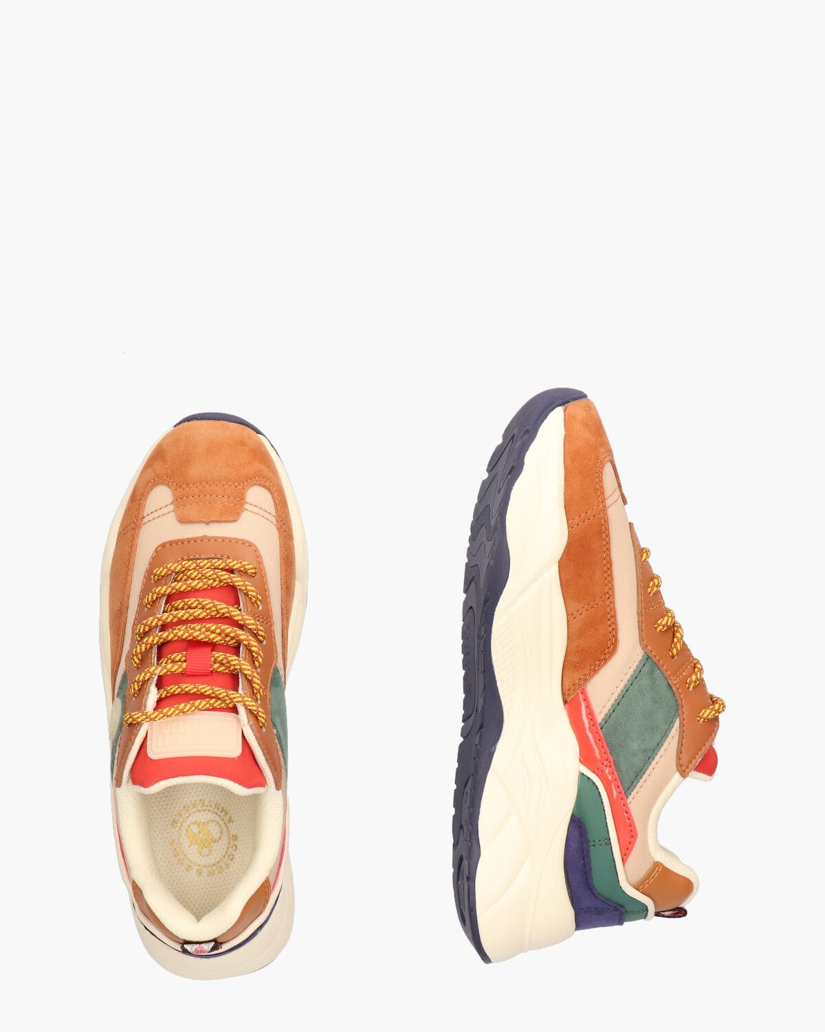 Celest Cognac/Multicolor Damessneakers