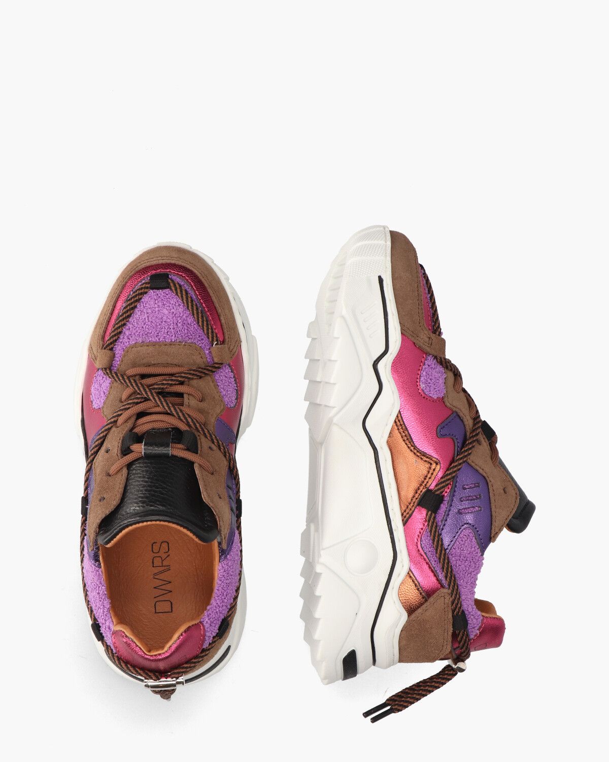Jupiter Terry Bruin/Multicolor Damessneakers