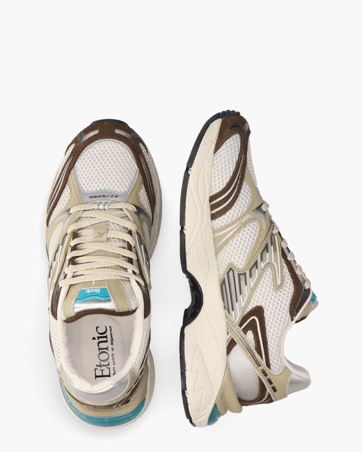 Kendari Jupiter Off-White/Bruin Damessneakers