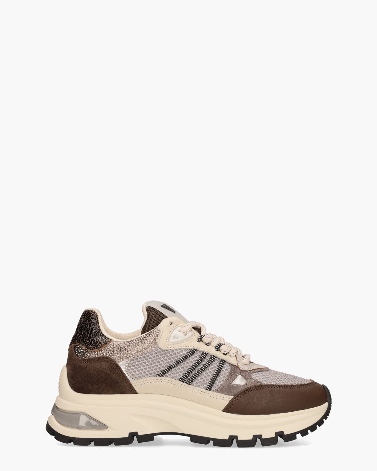 Liz Dae Donkerbruin/Taupe Damessneakers 