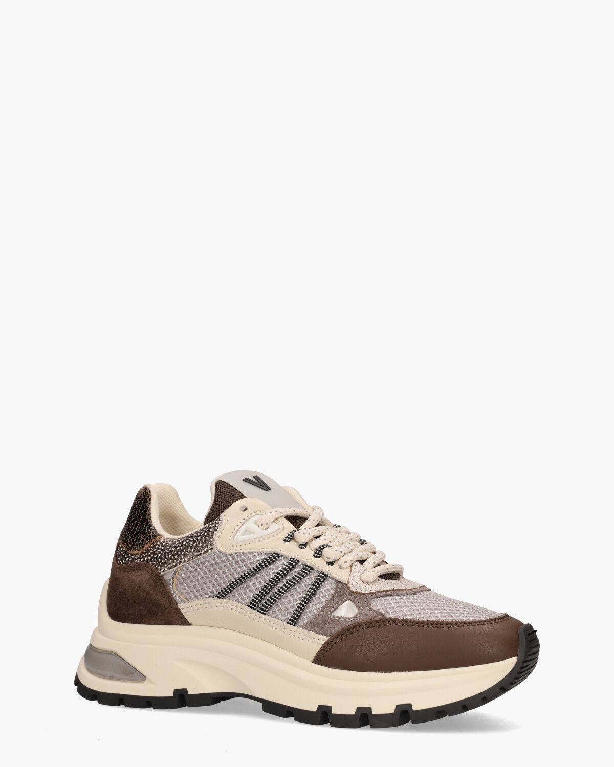 Liz Dae Donkerbruin/Taupe Damessneakers 
