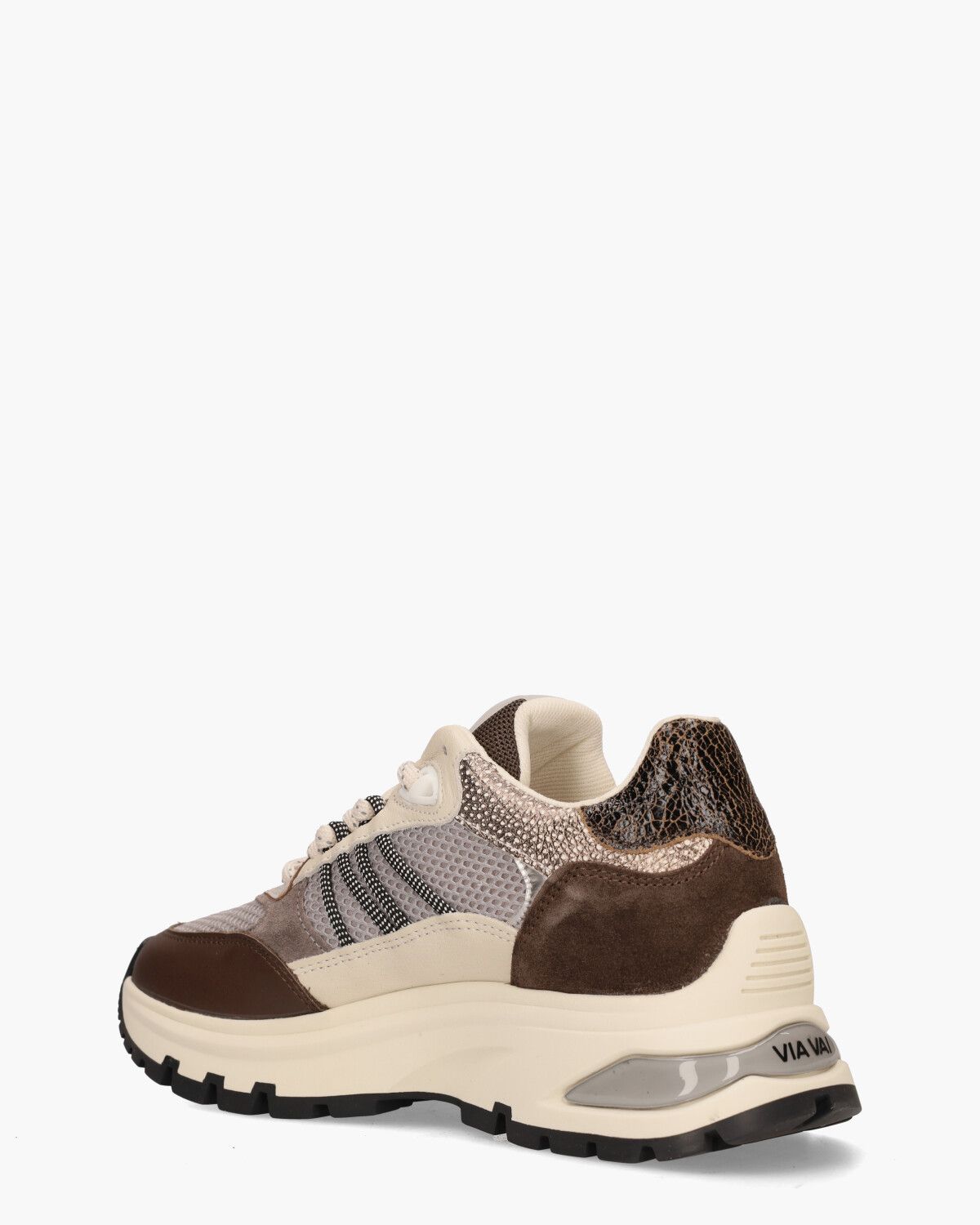 Liz Dae Donkerbruin/Taupe Damessneakers 