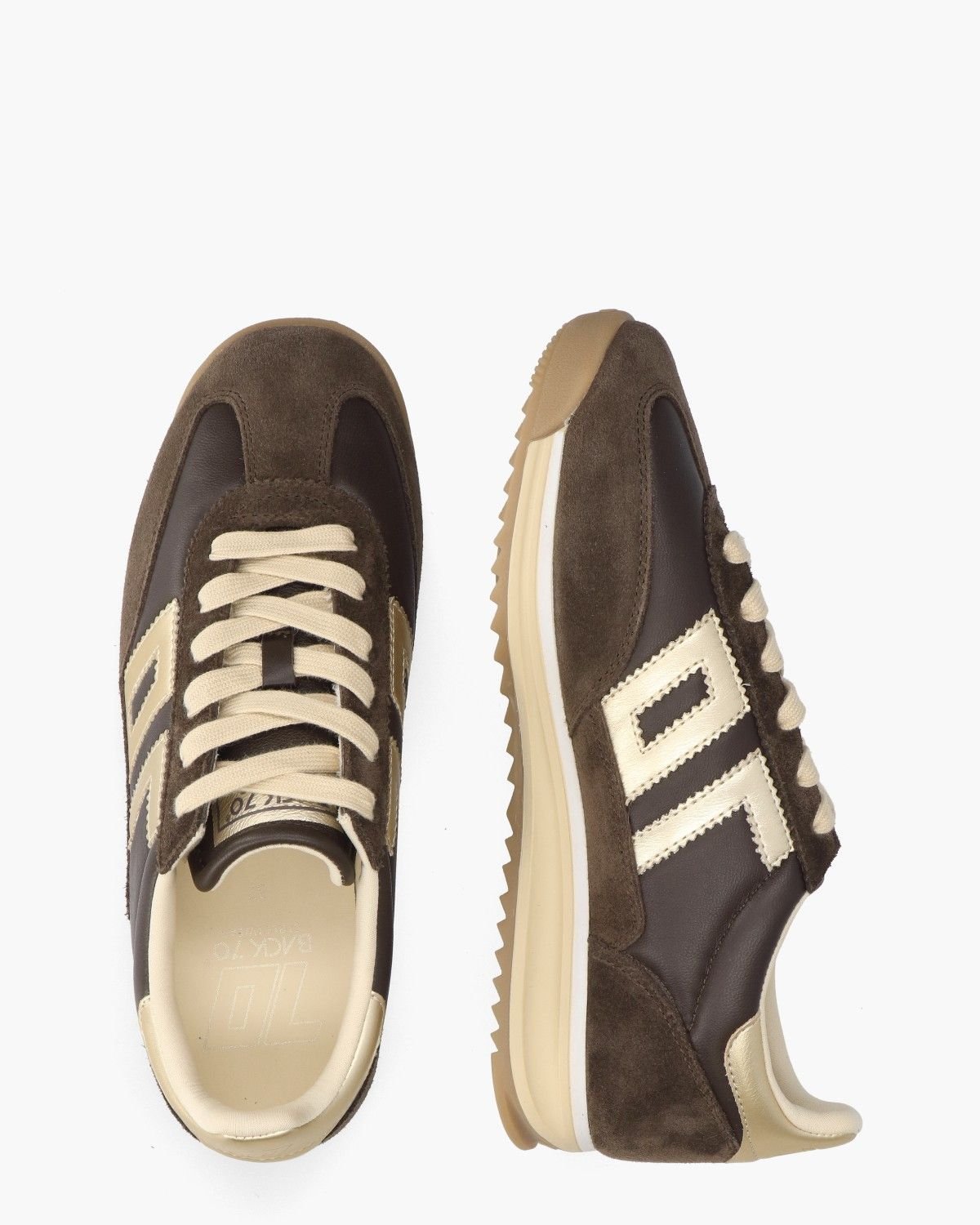 Jogger Bruin/Goud Damessneakers