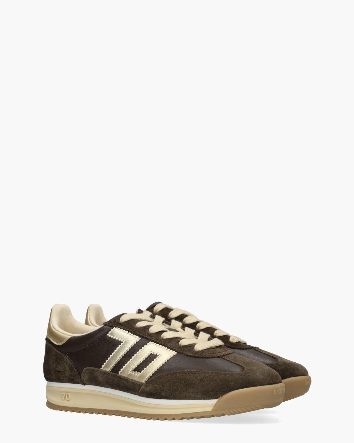 Jogger Bruin/Goud Damessneakers