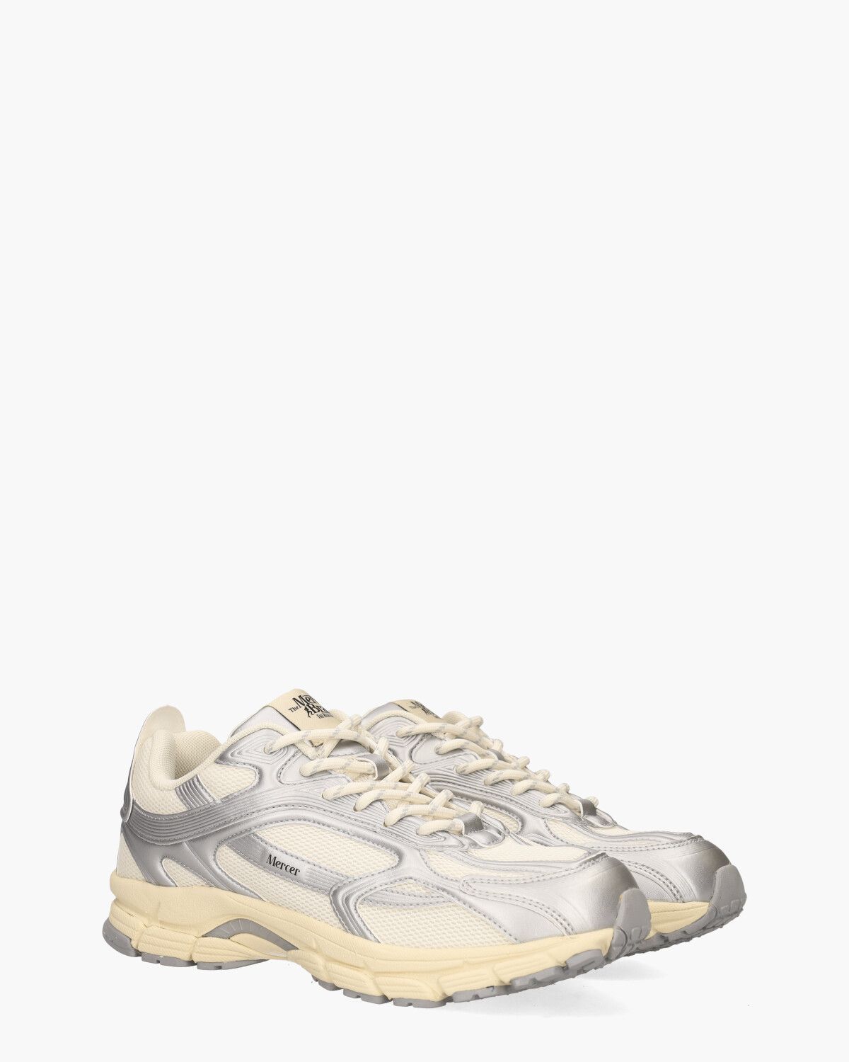 The Re-Run High Frequency Off-White/Zilver Damessneakers