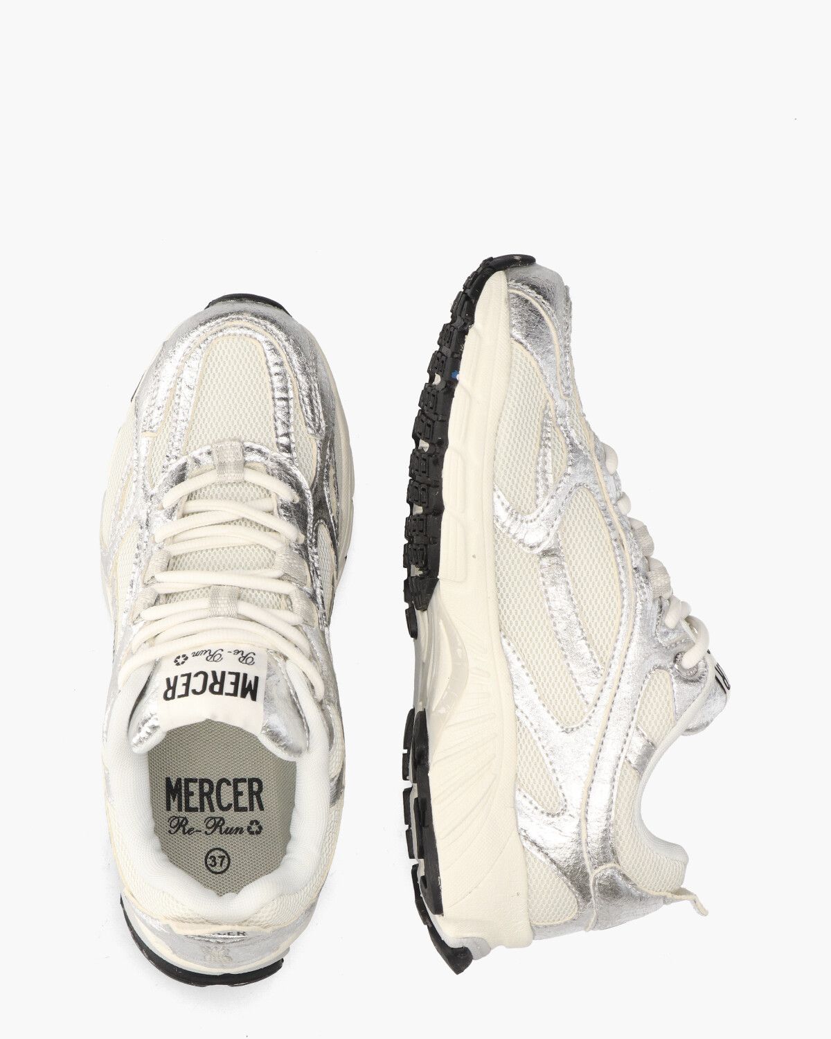 The Re-Run Pineapple 2.0 Off-White/Zilver Damessneakers