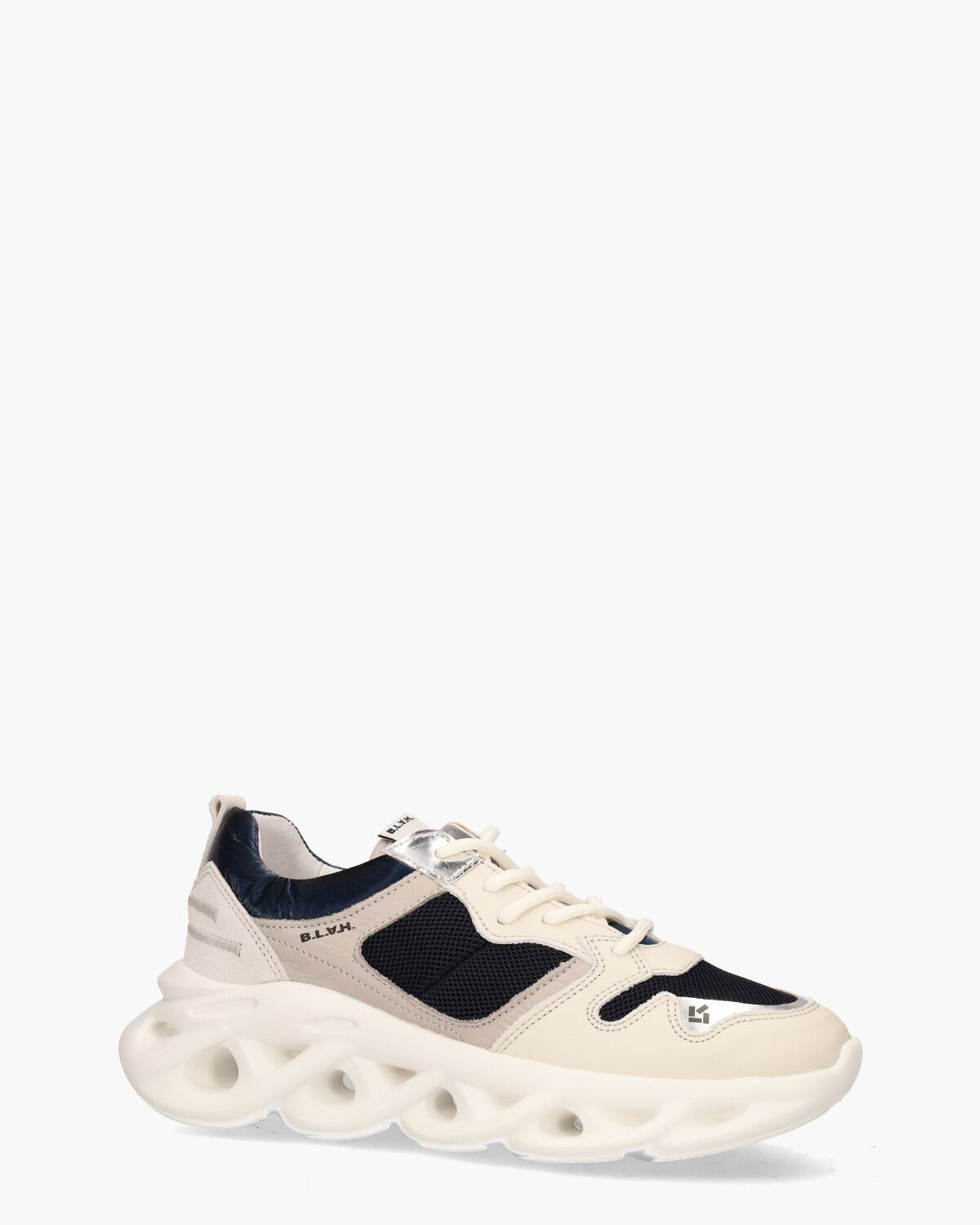 Cassandra Off-White/Blauw Damessneakers