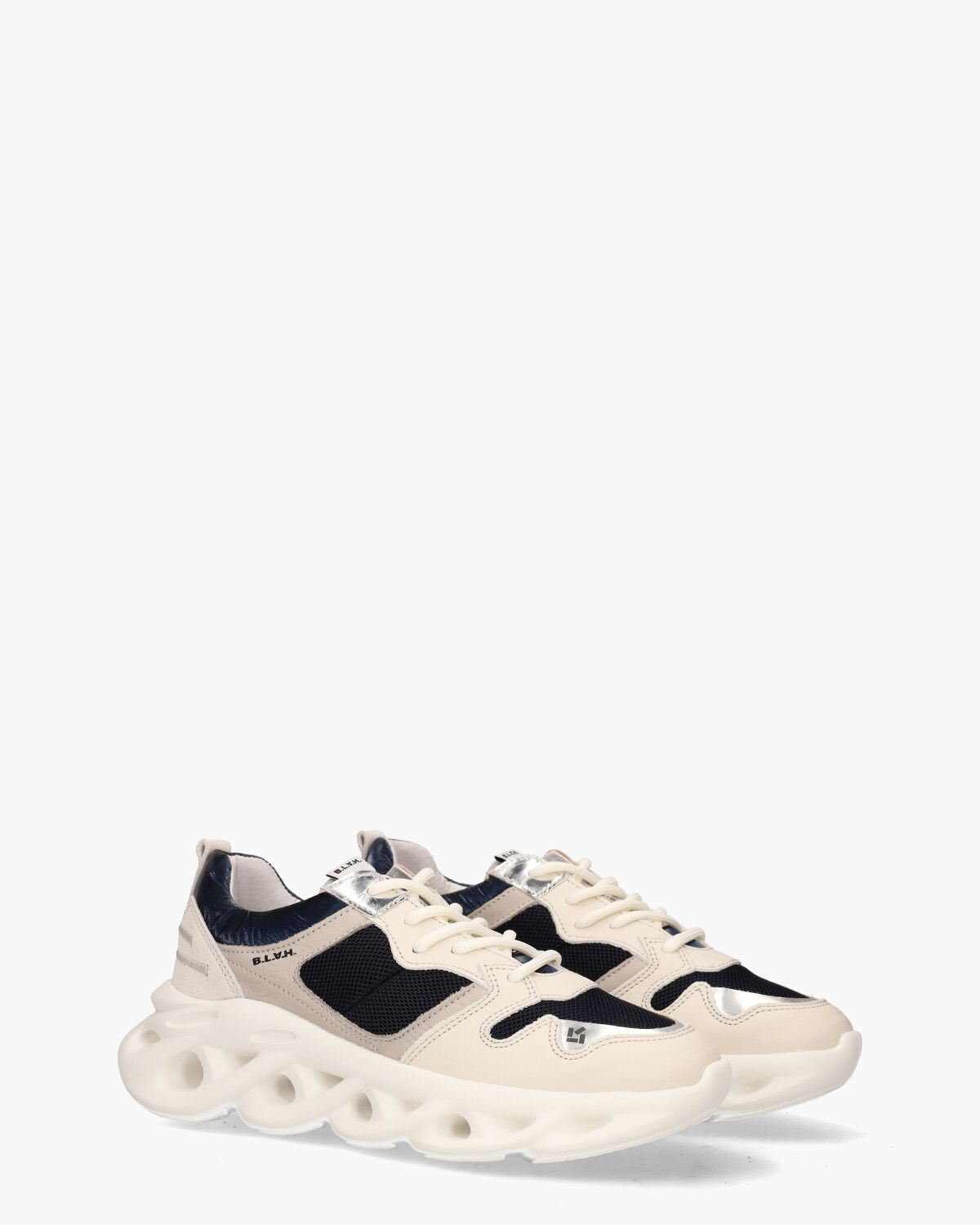 Cassandra Off-White/Blauw Damessneakers