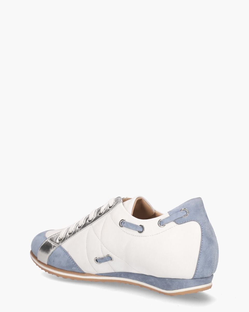 19E102 Wit/Blauw Damessneakers