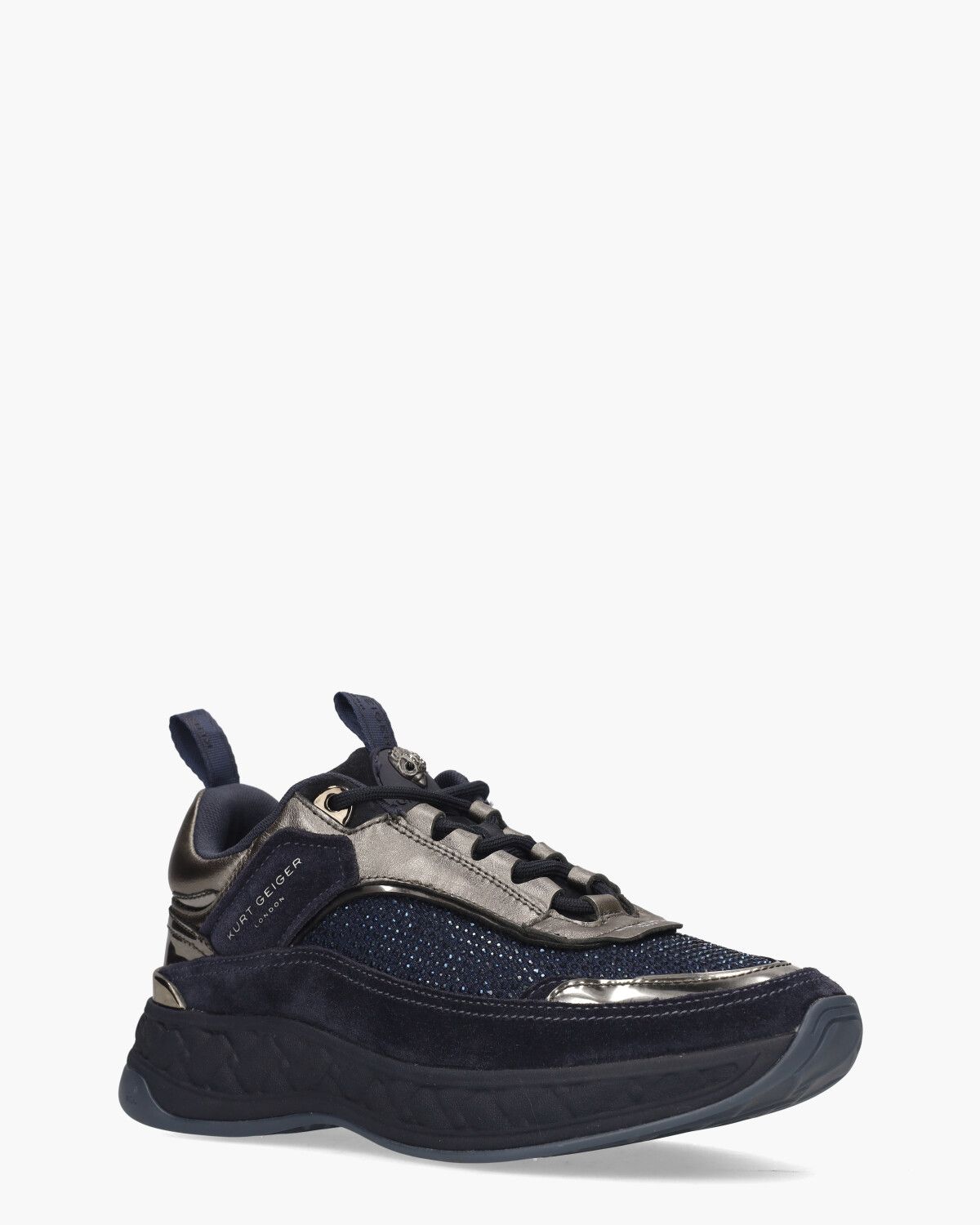 Kensington C Sneaker Donkerblauw/Zilvergrijs Damessneakers