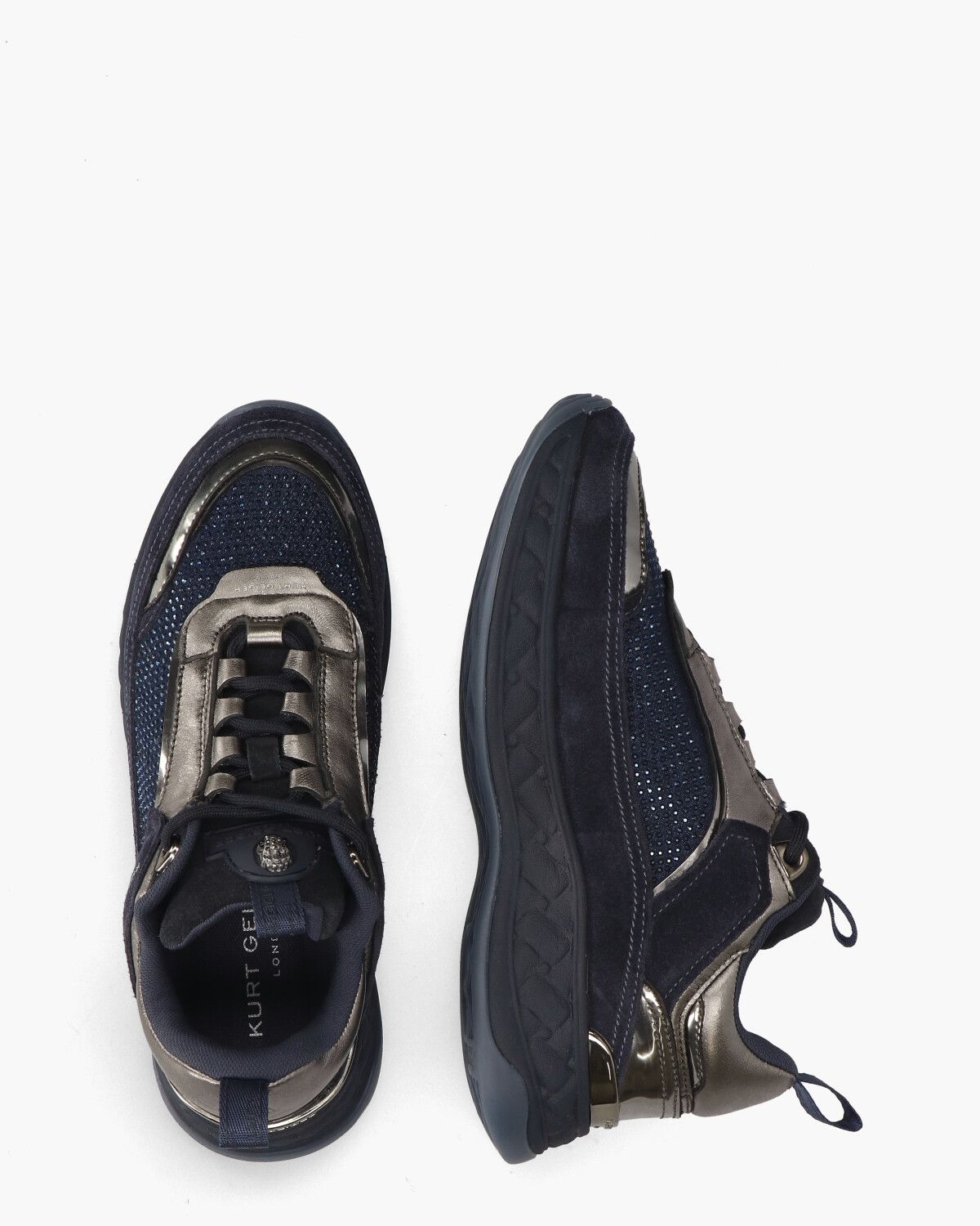 Kensington C Sneaker Donkerblauw/Zilvergrijs Damessneakers