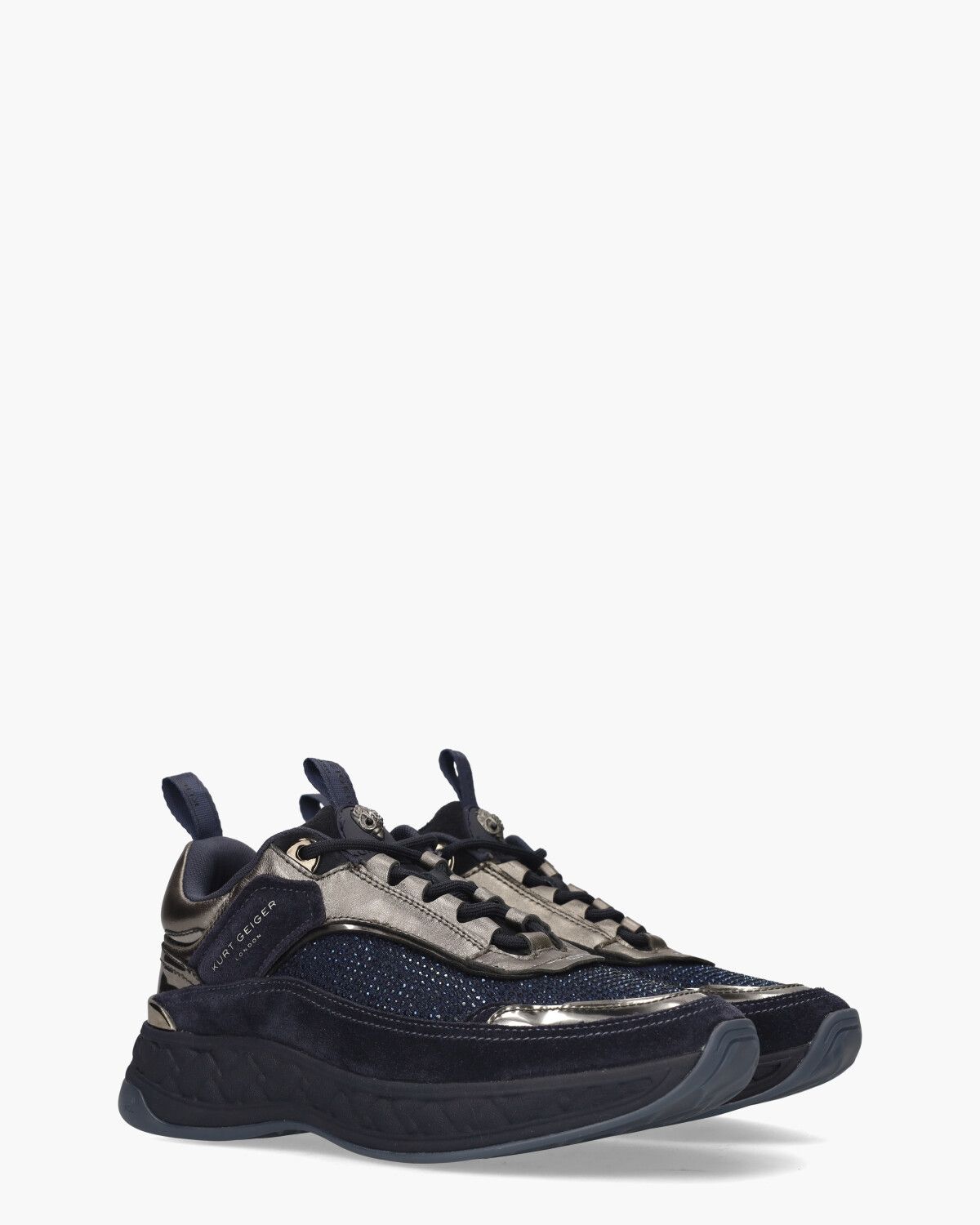 Kensington C Sneaker Donkerblauw/Zilvergrijs Damessneakers
