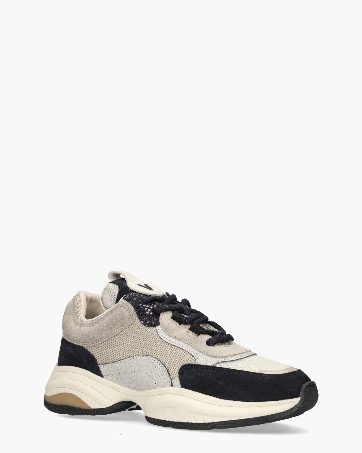 Pepper Finn Beige/Donkerblauw Damessneakers