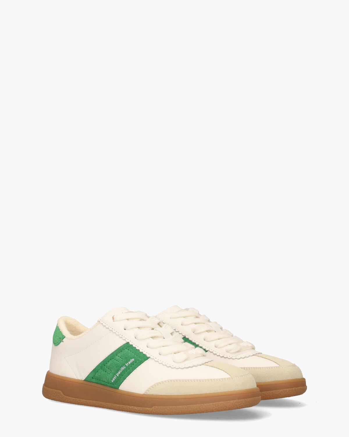 Santon Off-White/Groen Damessneakers