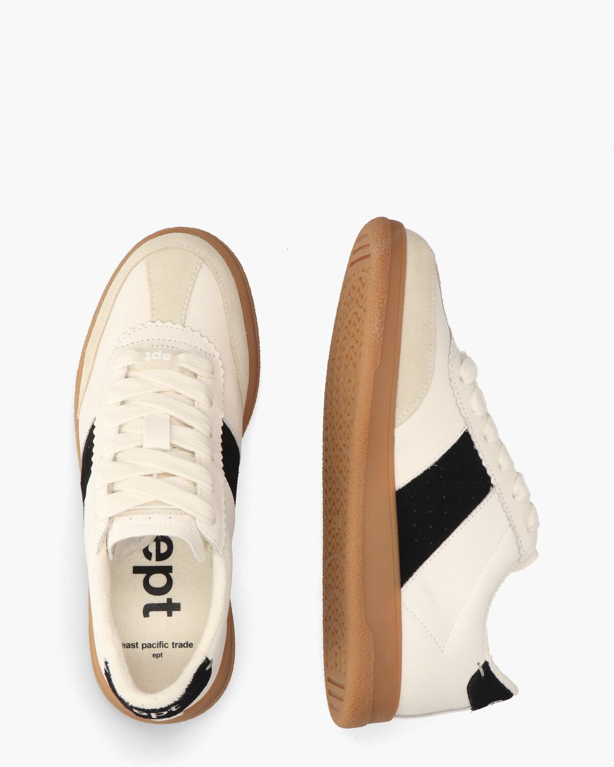 Santos Off-White/Zwart Damessneakers