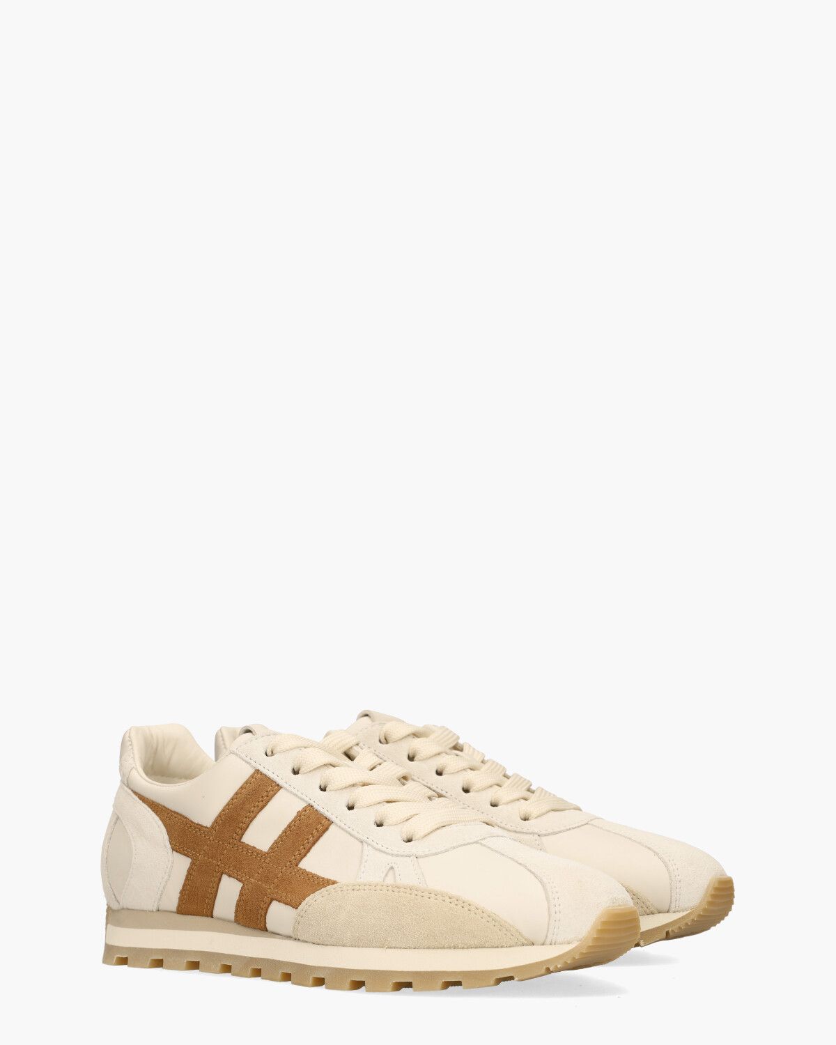 86er Wit/Bruin Damessneakers