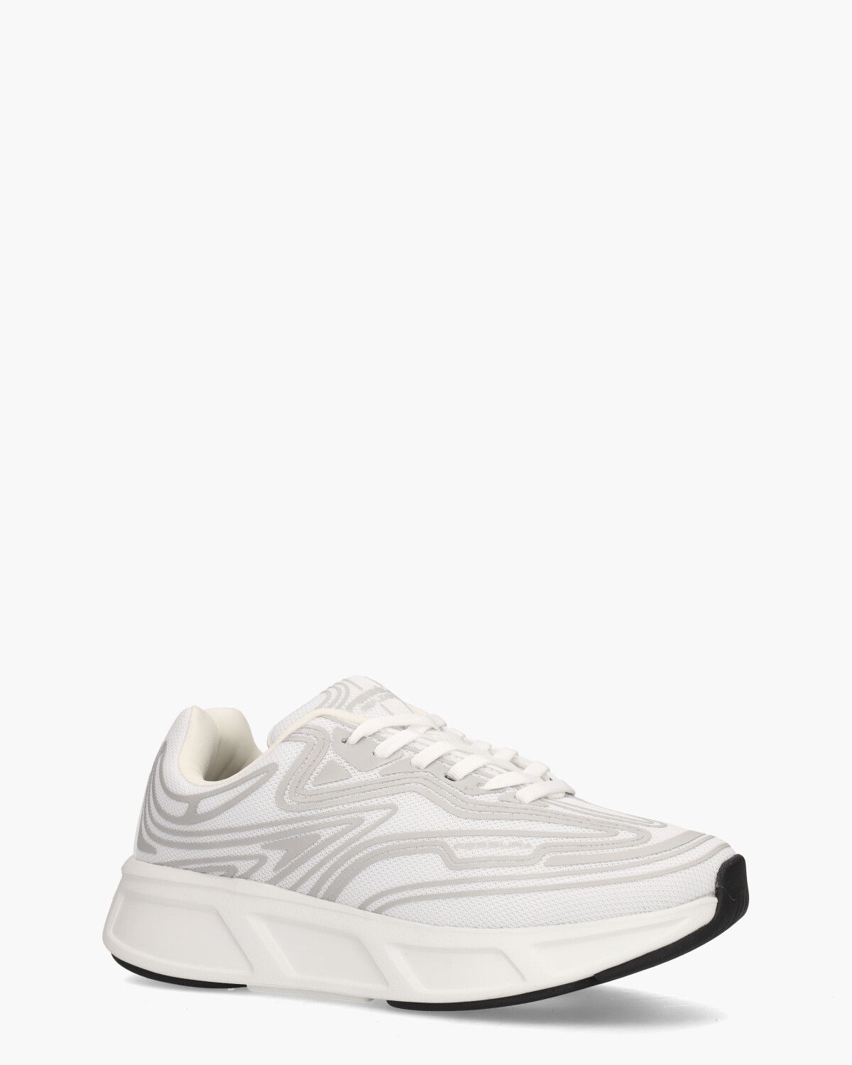 Run #01 Wit/Grijs Damessneakers