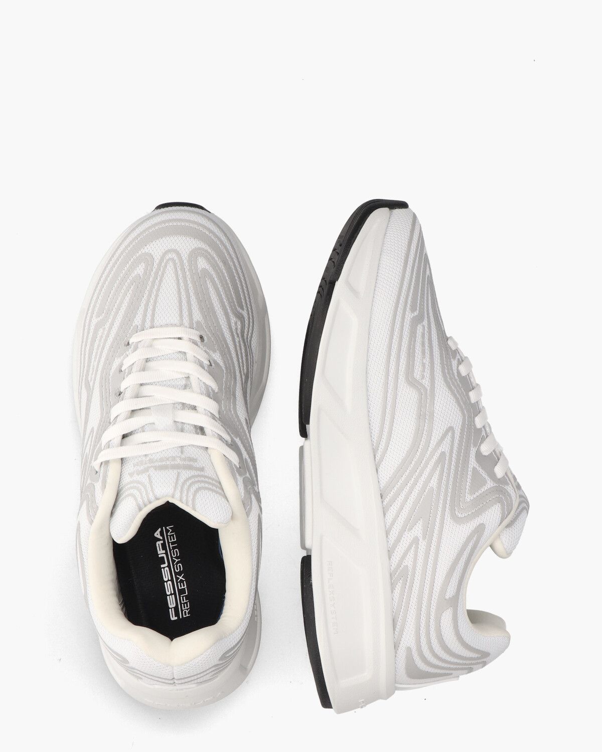Run #01 Wit/Grijs Damessneakers