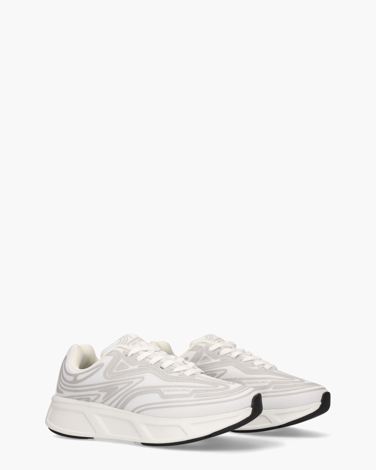 Run #01 Wit/Grijs Damessneakers