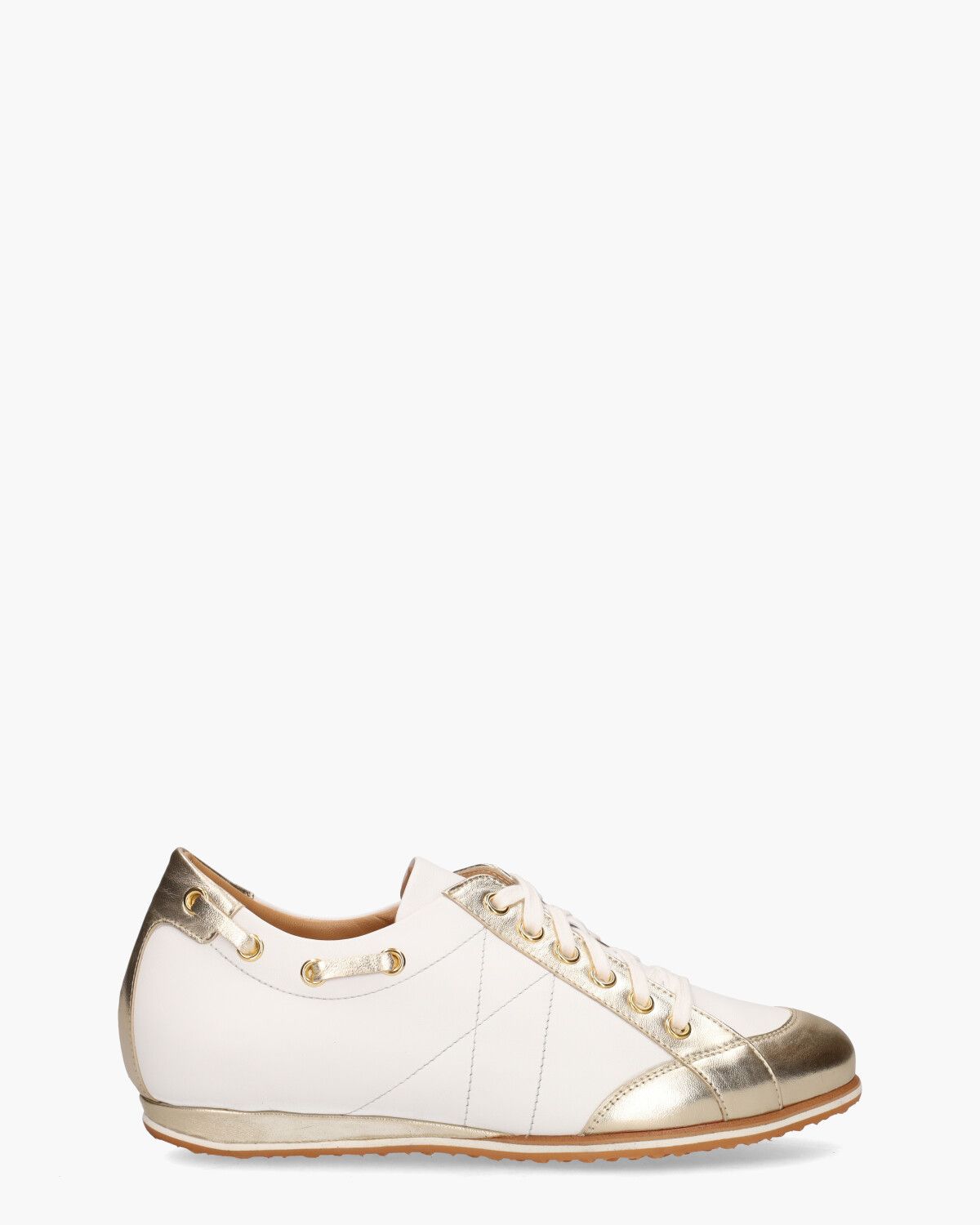 19E102 Wit/Goud Damessneakers