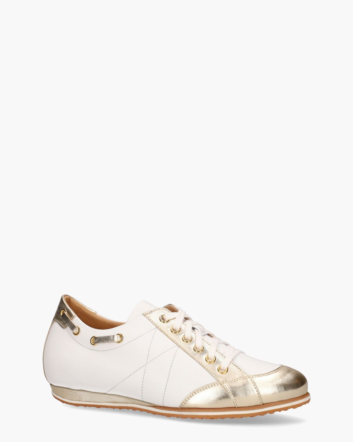19E102 Wit/Goud Damessneakers