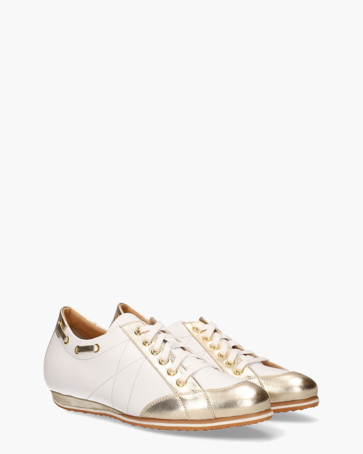 19E102 Wit/Goud Damessneakers