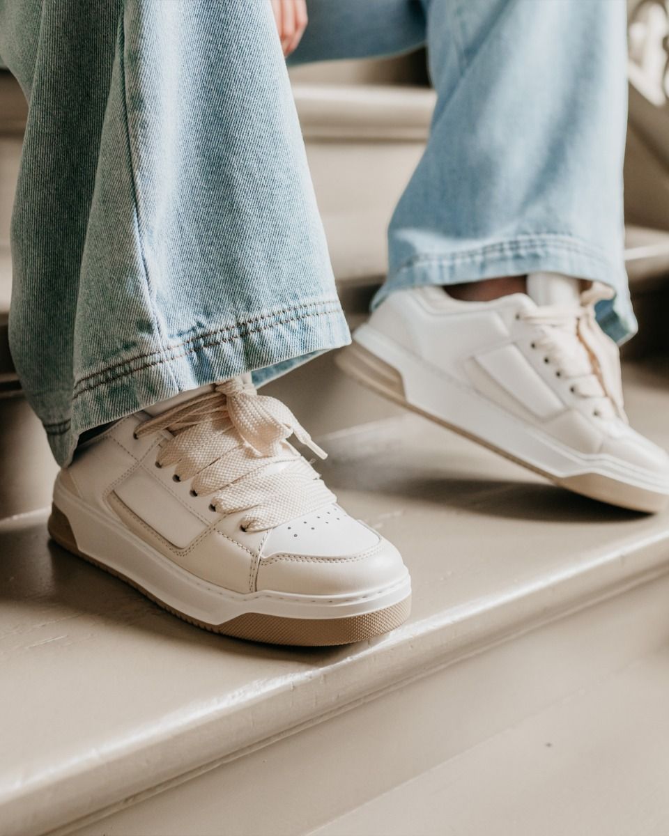 Chamallow Wit/Roomwit Damessneakers 