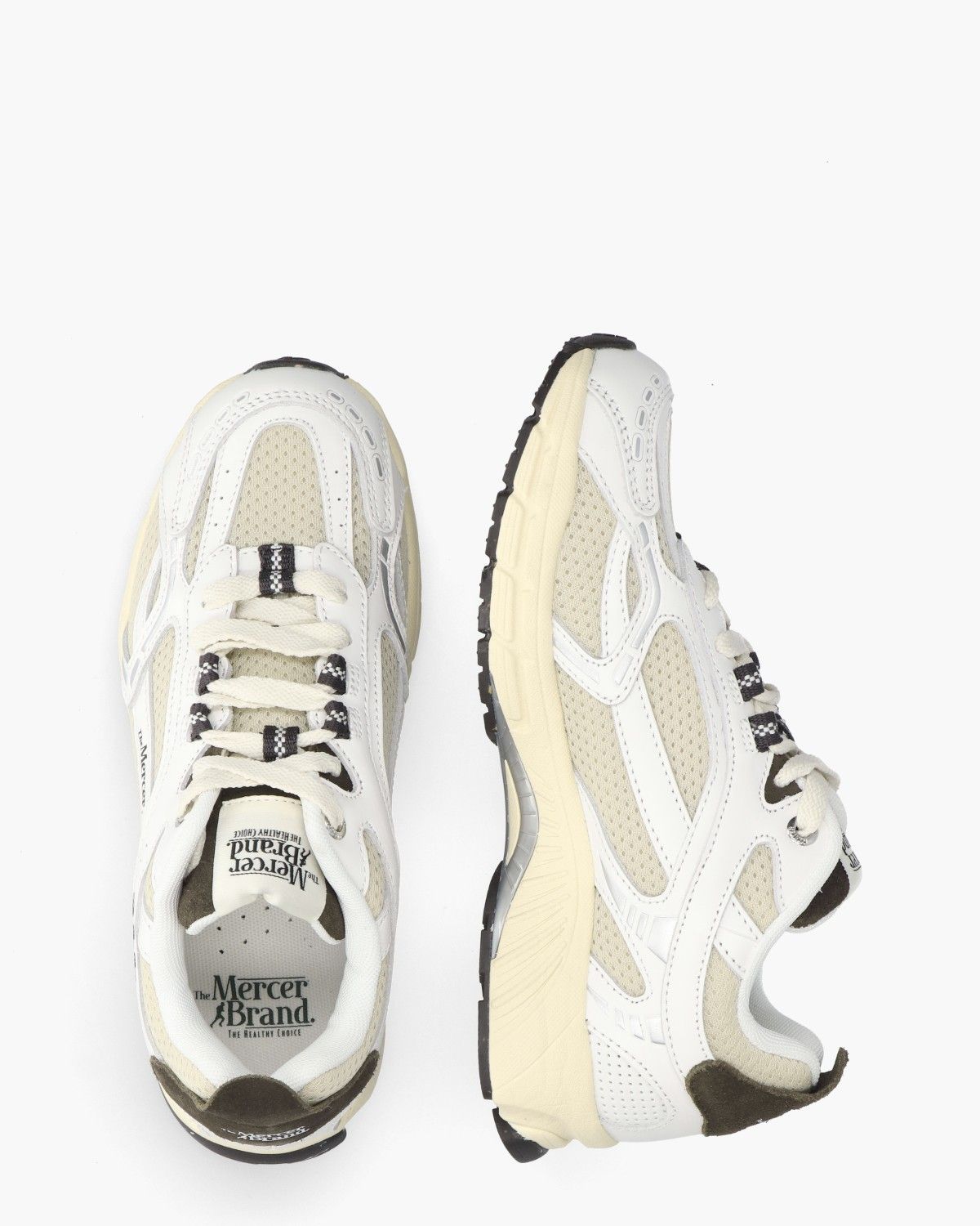 The Re-Run Vintage Wit/Beige Damessneakers