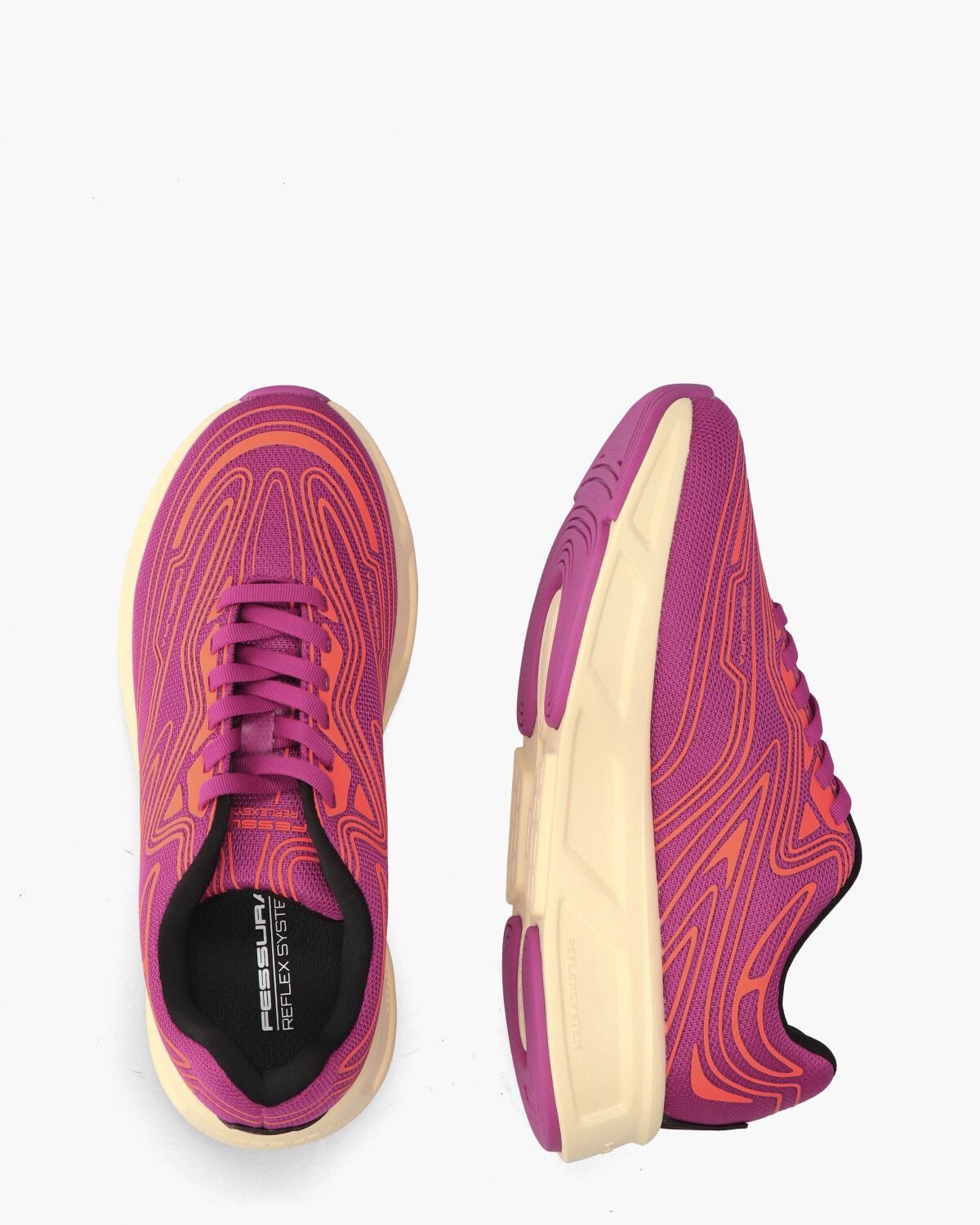 Run #01 Roze/Oranje Damessneakers
