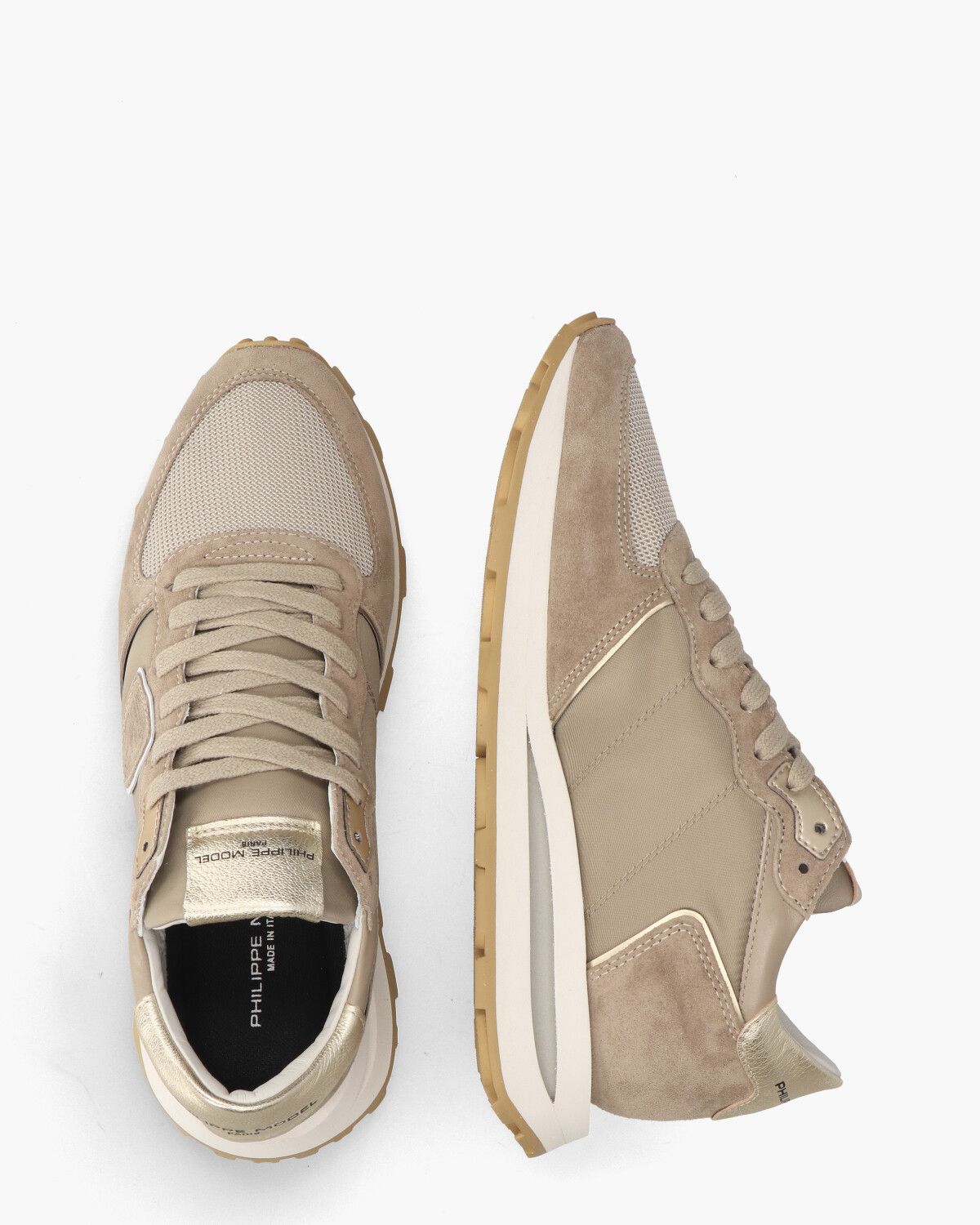 Tropez Haute Beige/Goud Damessneakers 