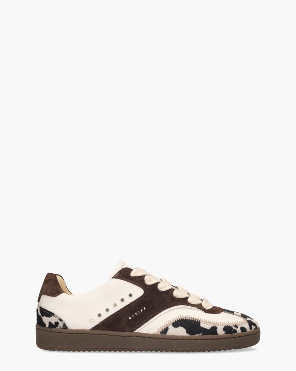 Ray Owen Studs Donkerbruin/Off-White Damessneakers