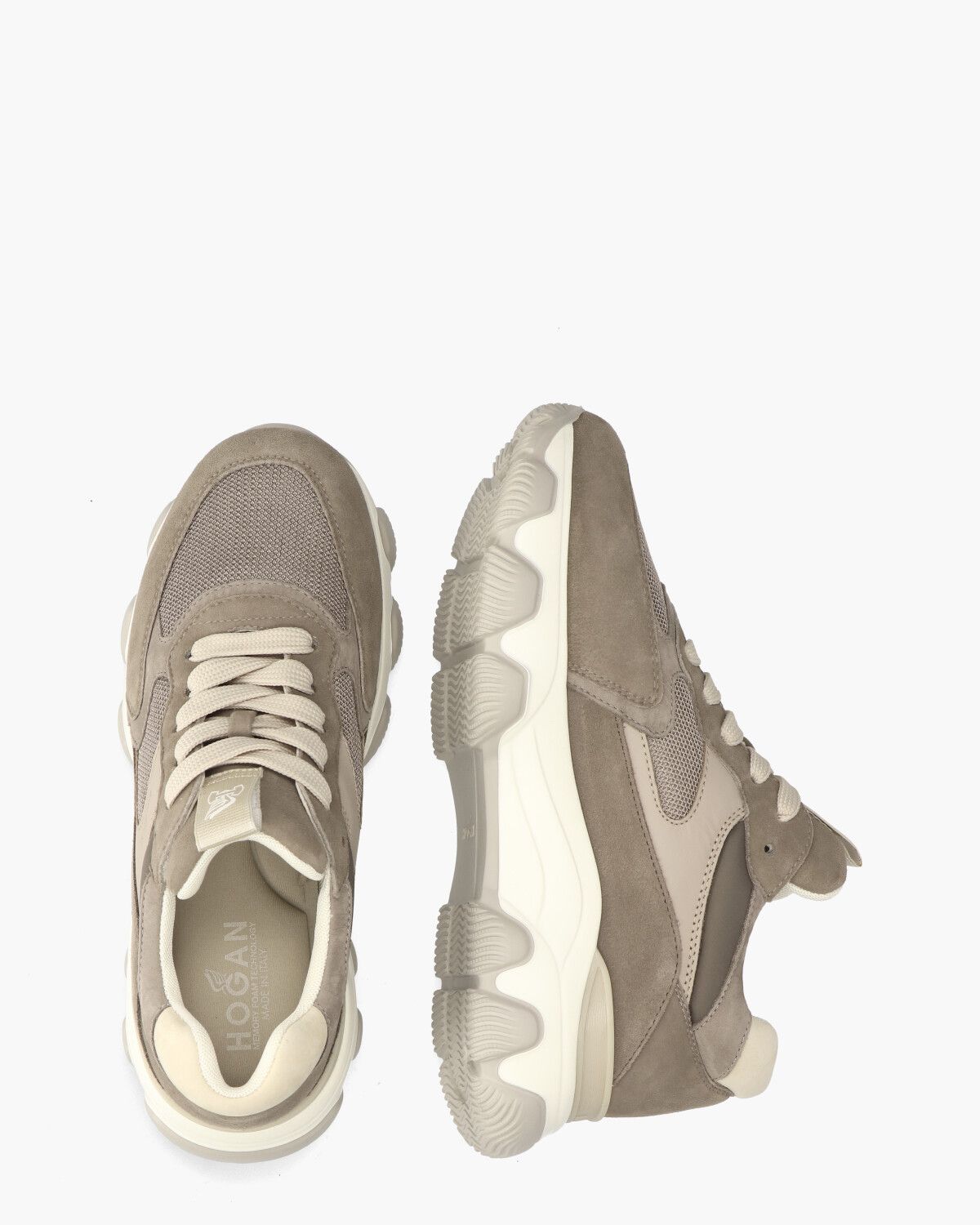Hyperactive Bruin/Beige Damessneakers